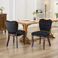 Chaise de salle à manger rembourrée en velours