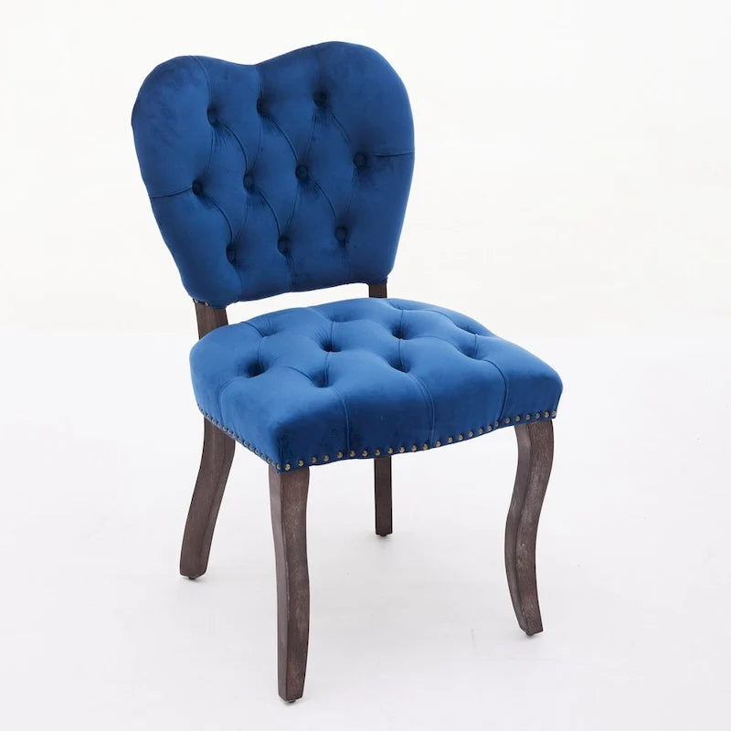Chaise de salle à manger rembourrée en velours