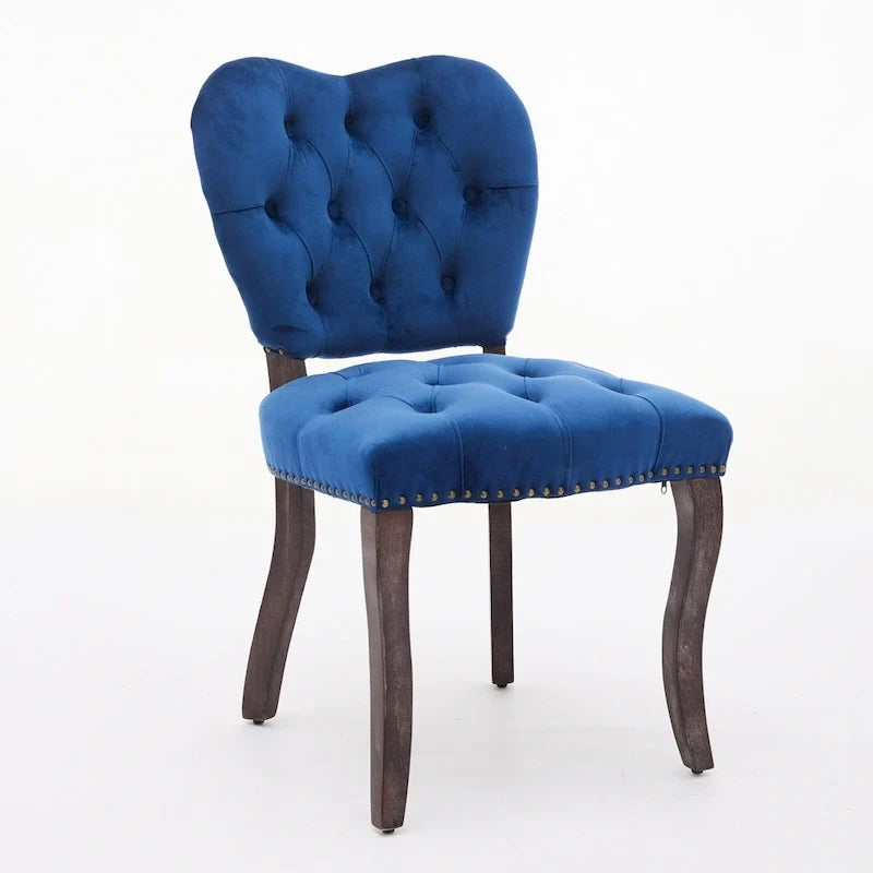 Chaise de salle à manger rembourrée en velours