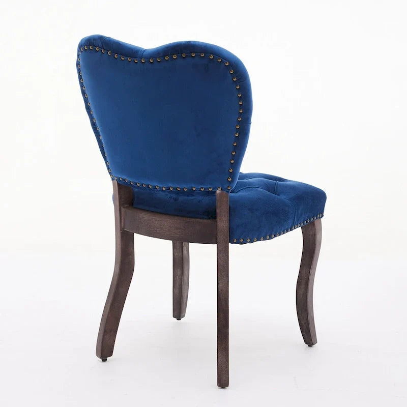 Chaise de salle à manger rembourrée en velours