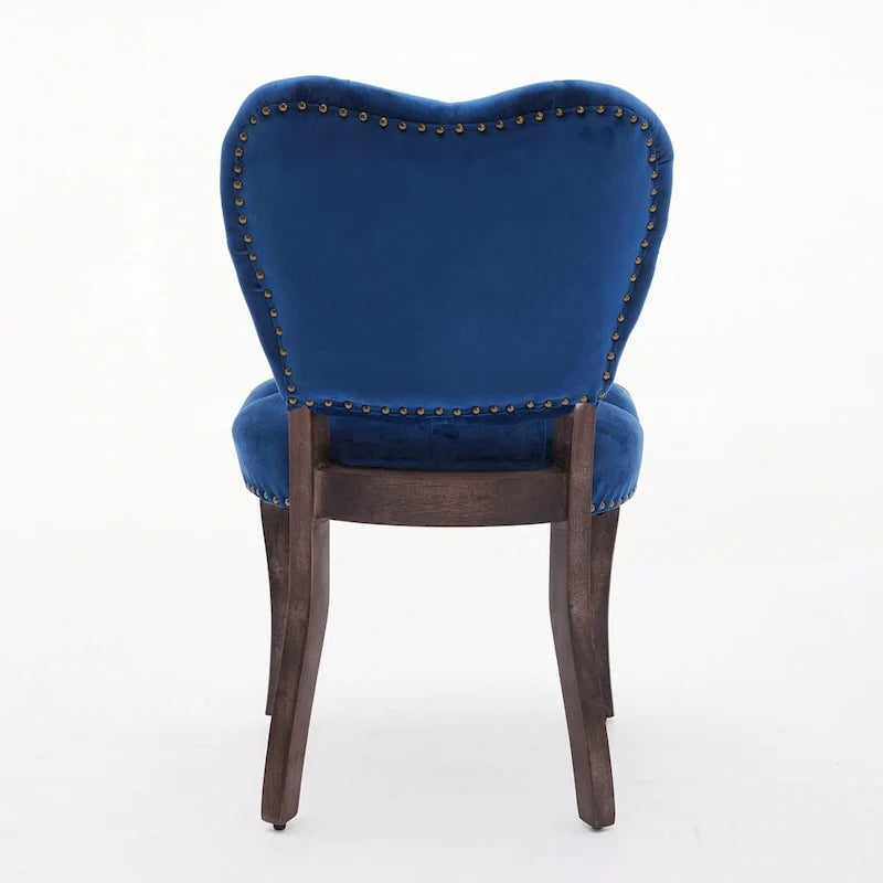 Chaise de salle à manger rembourrée en velours