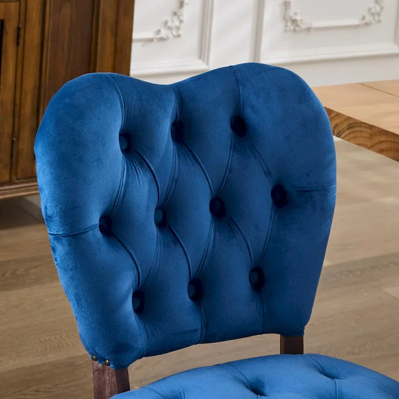 Chaise de salle à manger rembourrée en velours