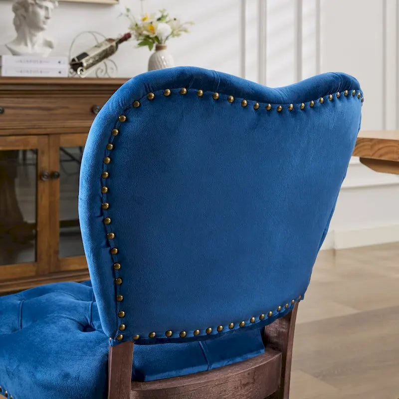 Chaise de salle à manger rembourrée en velours