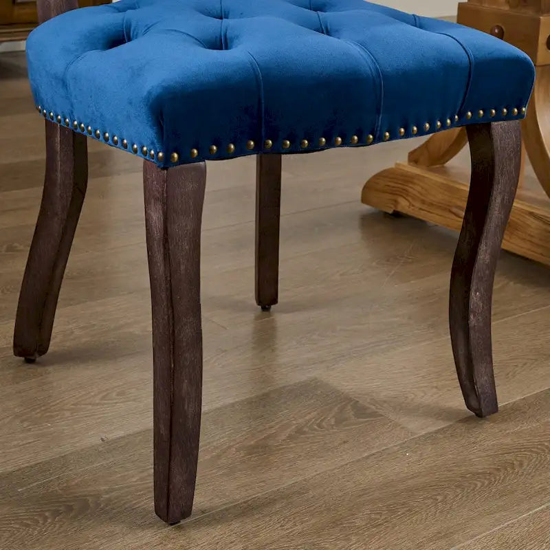 Chaise de salle à manger rembourrée en velours
