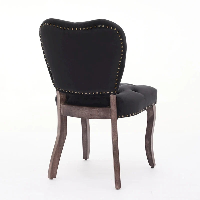 Chaise de salle à manger rembourrée en velours