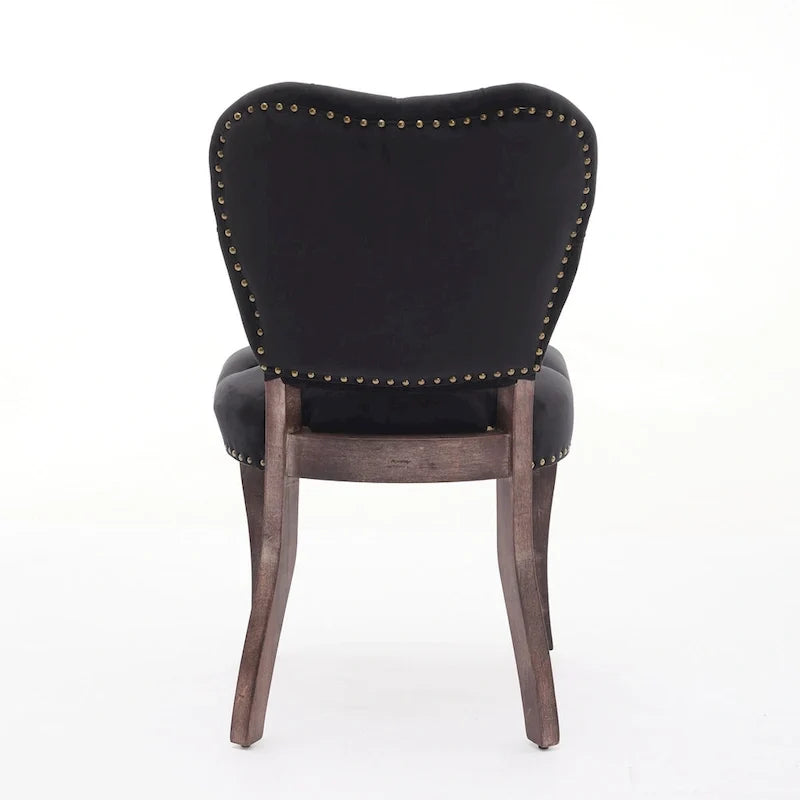 Chaise de salle à manger rembourrée en velours