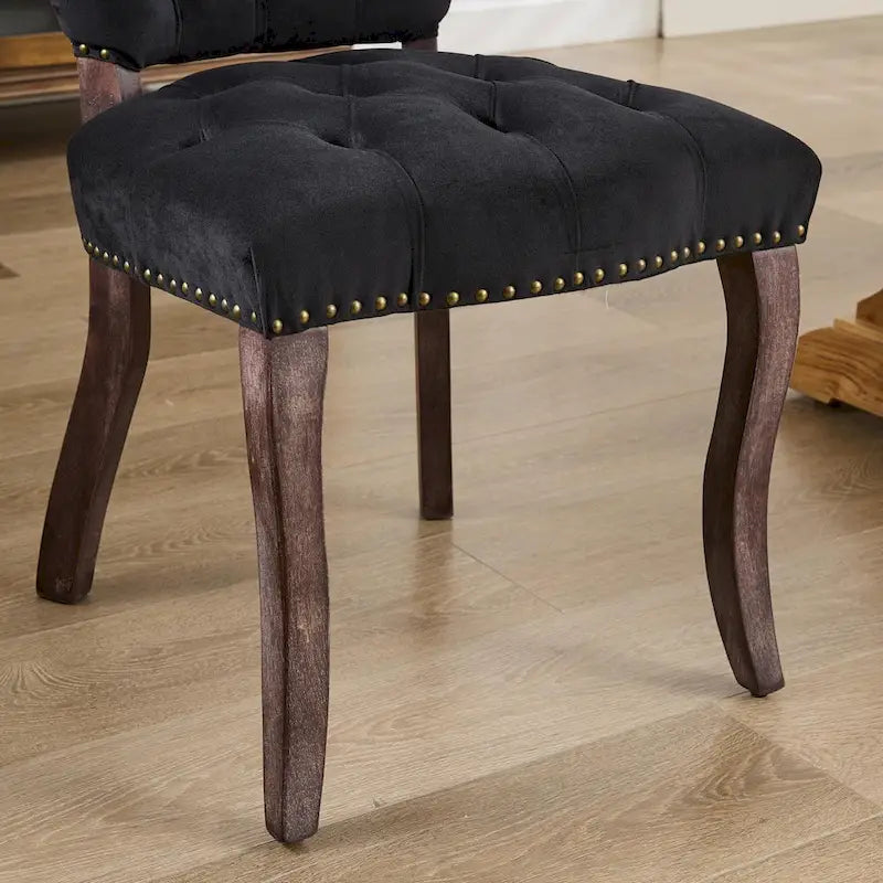 Chaise de salle à manger rembourrée en velours