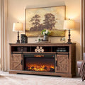 Farmhouse Fireplace TV Stand for 80 TV