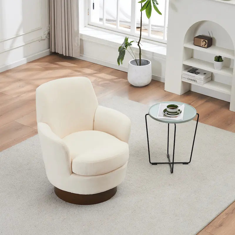 Drehbare Akzentsessel aus PU-Leder mit 360-Grad-Drehfunktion