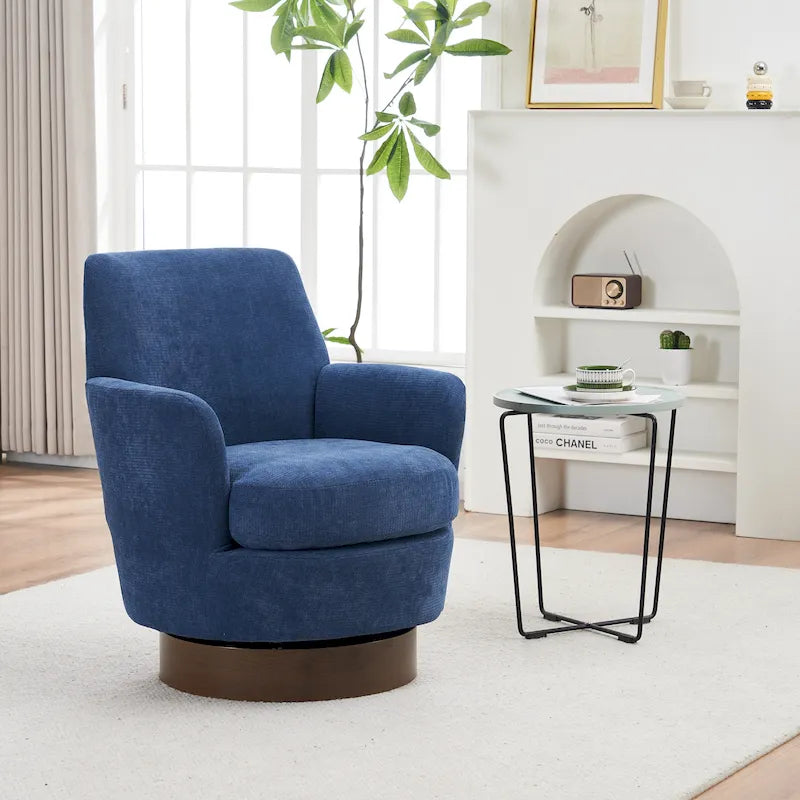 Drehbare Akzentsessel aus PU-Leder mit 360-Grad-Drehfunktion