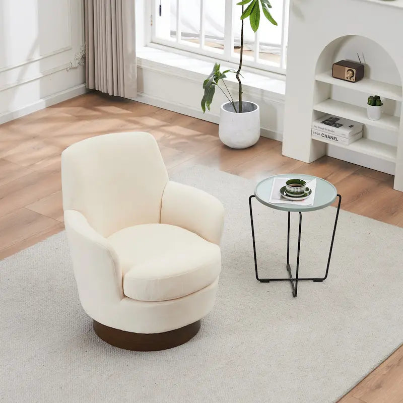Drehbare Akzentsessel aus PU-Leder mit 360-Grad-Drehfunktion