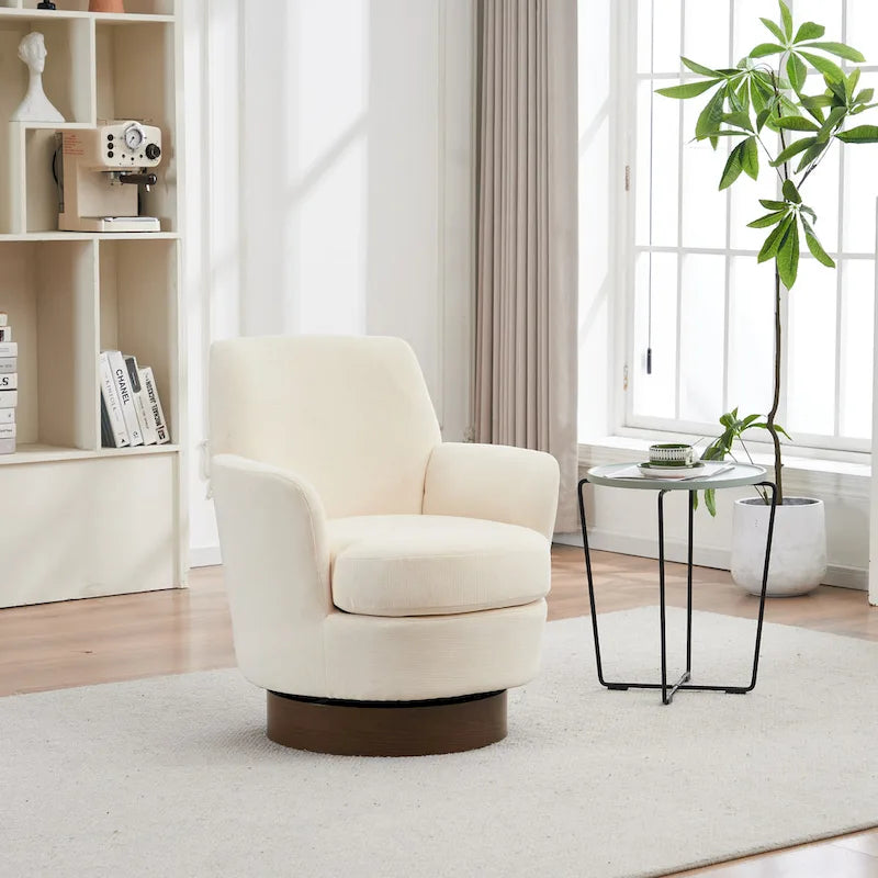 Drehbare Akzentsessel aus PU-Leder mit 360-Grad-Drehfunktion