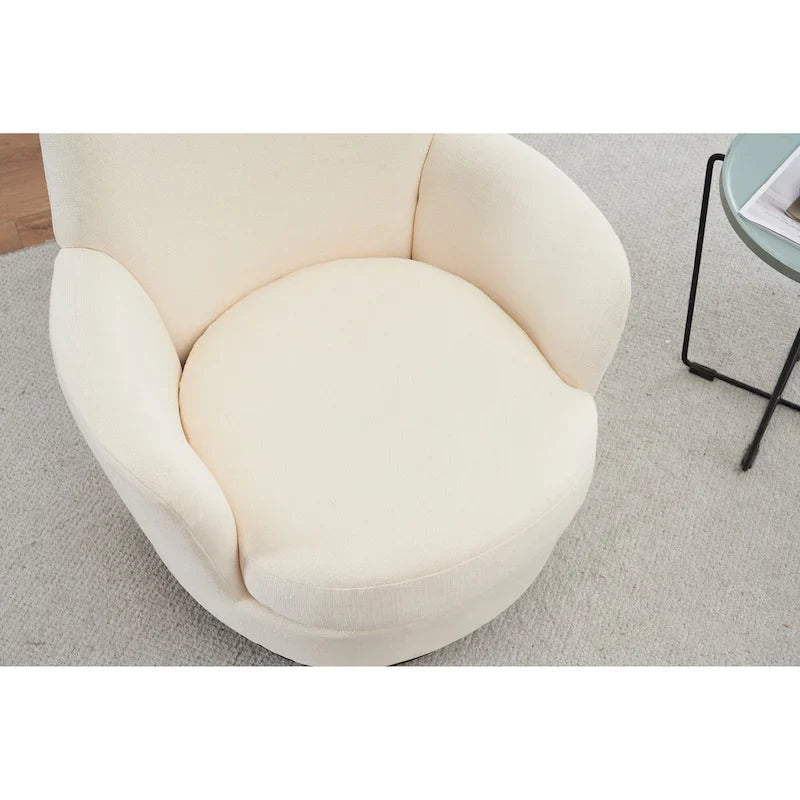 Drehbare Akzentsessel aus PU-Leder mit 360-Grad-Drehfunktion