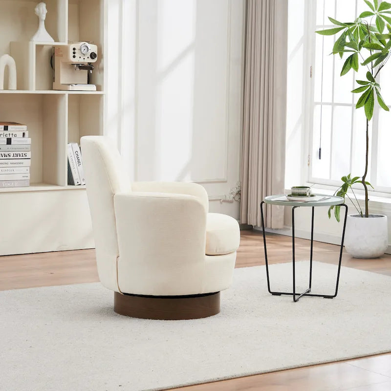 Drehbare Akzentsessel aus PU-Leder mit 360-Grad-Drehfunktion