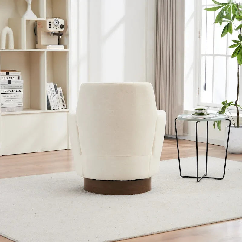 Drehbare Akzentsessel aus PU-Leder mit 360-Grad-Drehfunktion