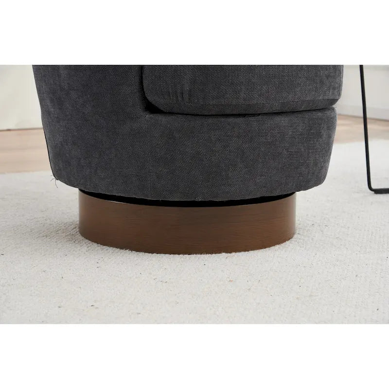 Drehbare Akzentsessel aus PU-Leder mit 360-Grad-Drehfunktion