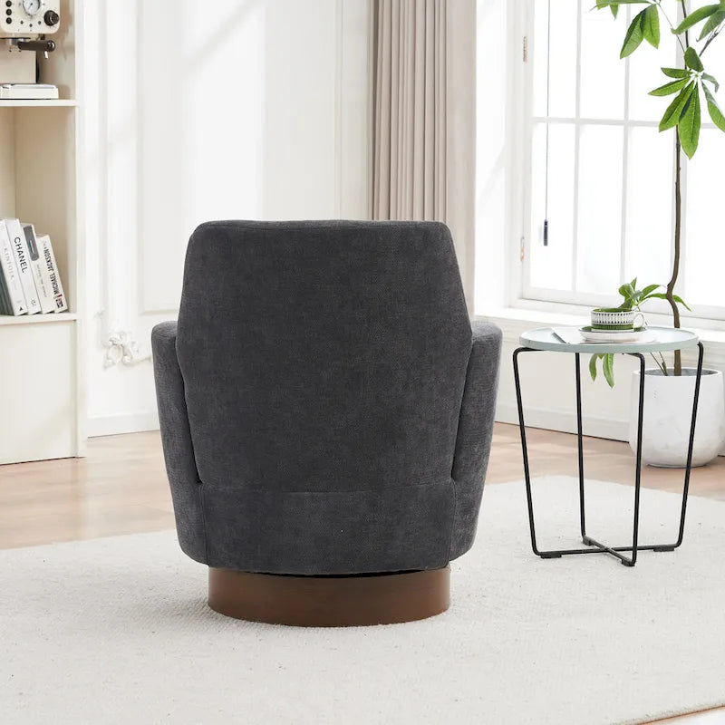Drehbare Akzentsessel aus PU-Leder mit 360-Grad-Drehfunktion