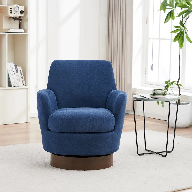 Drehbare Akzentsessel aus PU-Leder mit 360-Grad-Drehfunktion