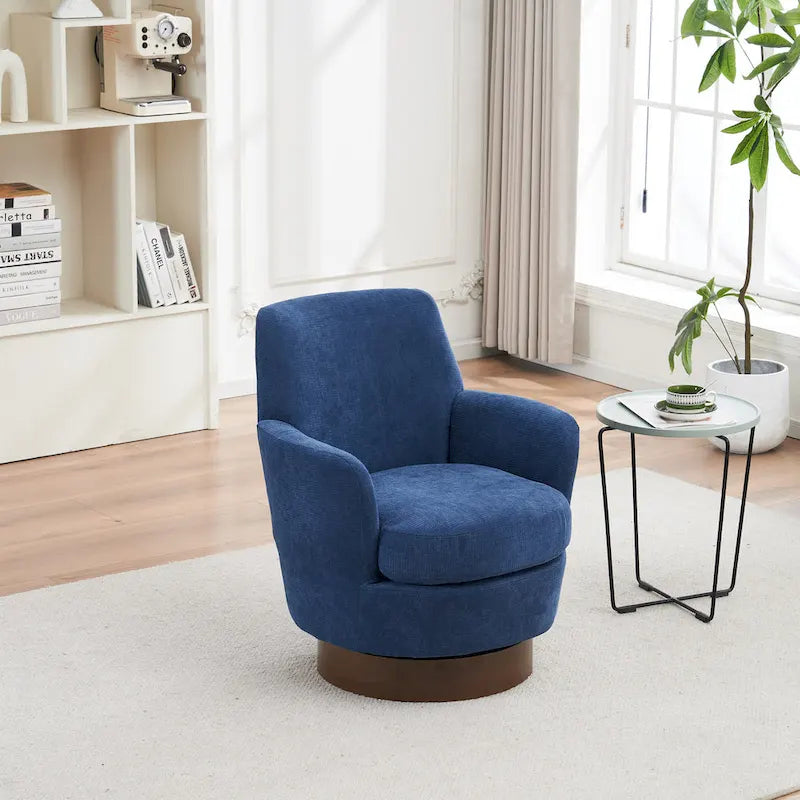 Drehbare Akzentsessel aus PU-Leder mit 360-Grad-Drehfunktion