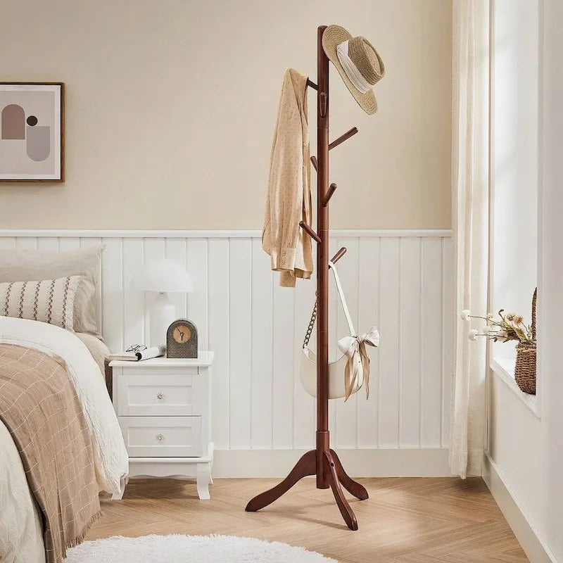 Solid Wood Modern Coat Rack