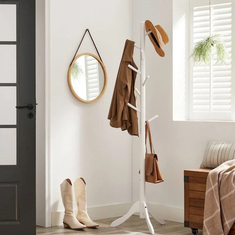 Perchero moderno de madera maciza