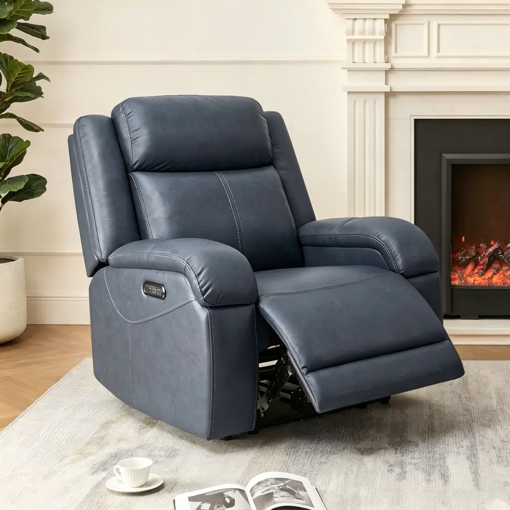 Sillones reclinables eléctricos con reposacabezas eléctrico y puertos de carga