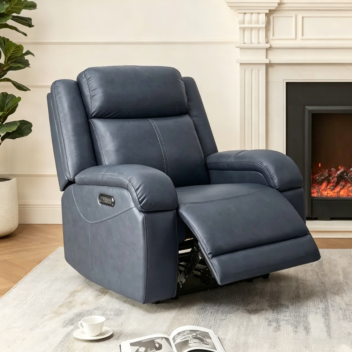 Power Recliner Chairs with Power Headrest Charging Ports