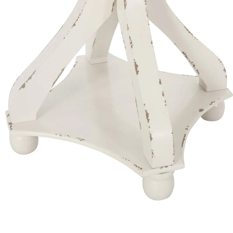 Mesa auxiliar redonda de estilo campestre francés