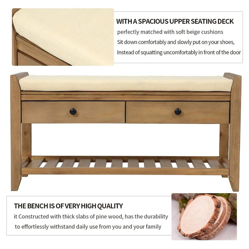 Multipurpose Storage Bench Shoe Rack