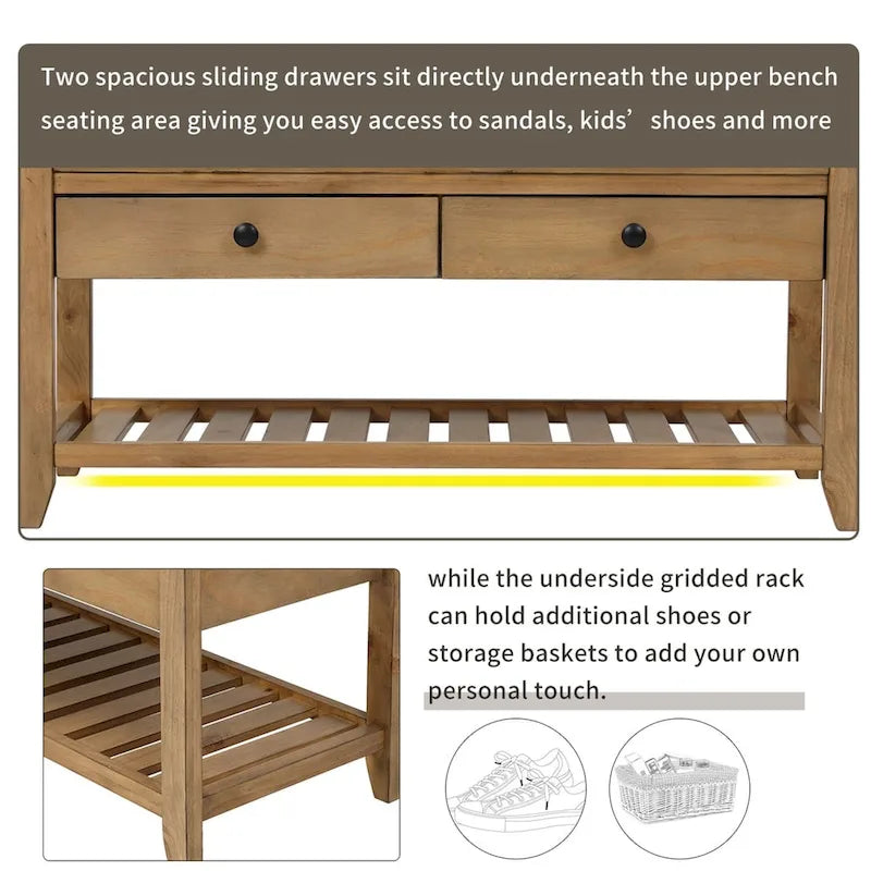Multipurpose Storage Bench Shoe Rack