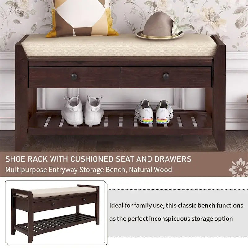 Multipurpose Storage Bench Shoe Rack