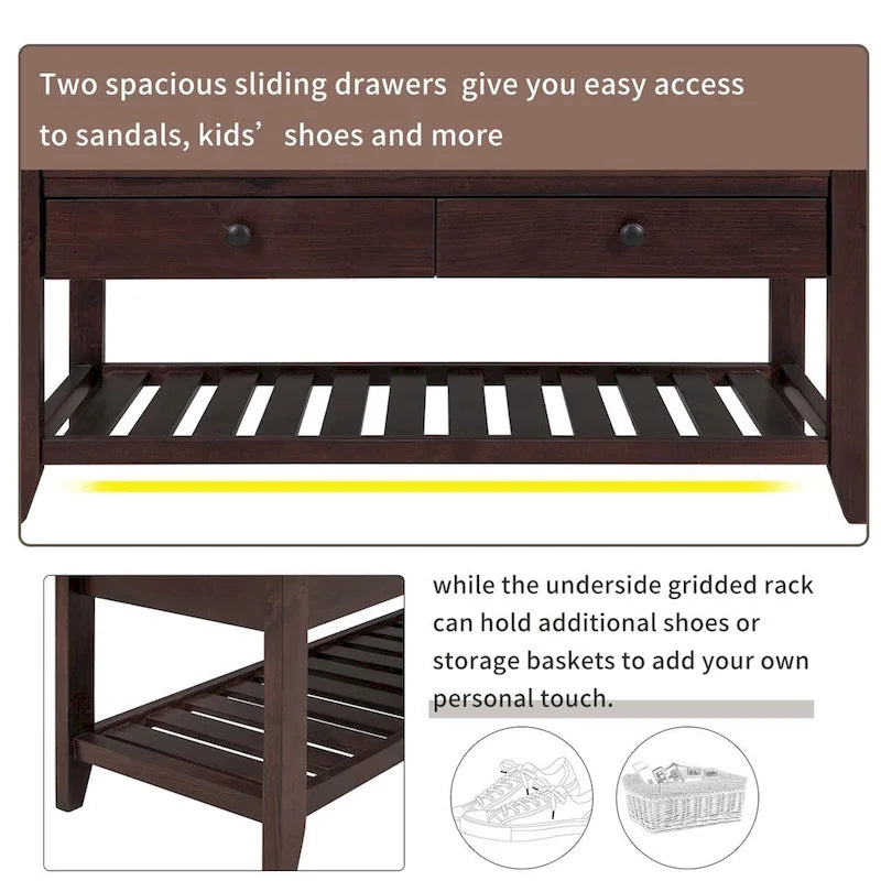 Multipurpose Storage Bench Shoe Rack