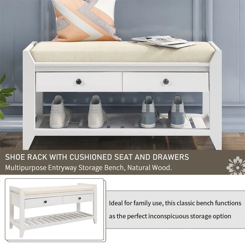 Multipurpose Storage Bench Shoe Rack