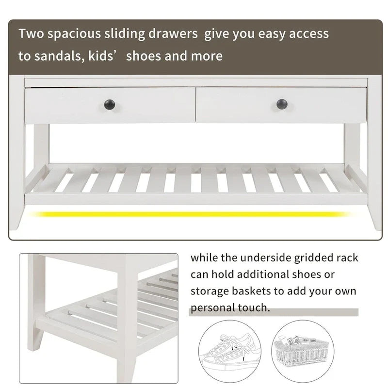 Multipurpose Storage Bench Shoe Rack