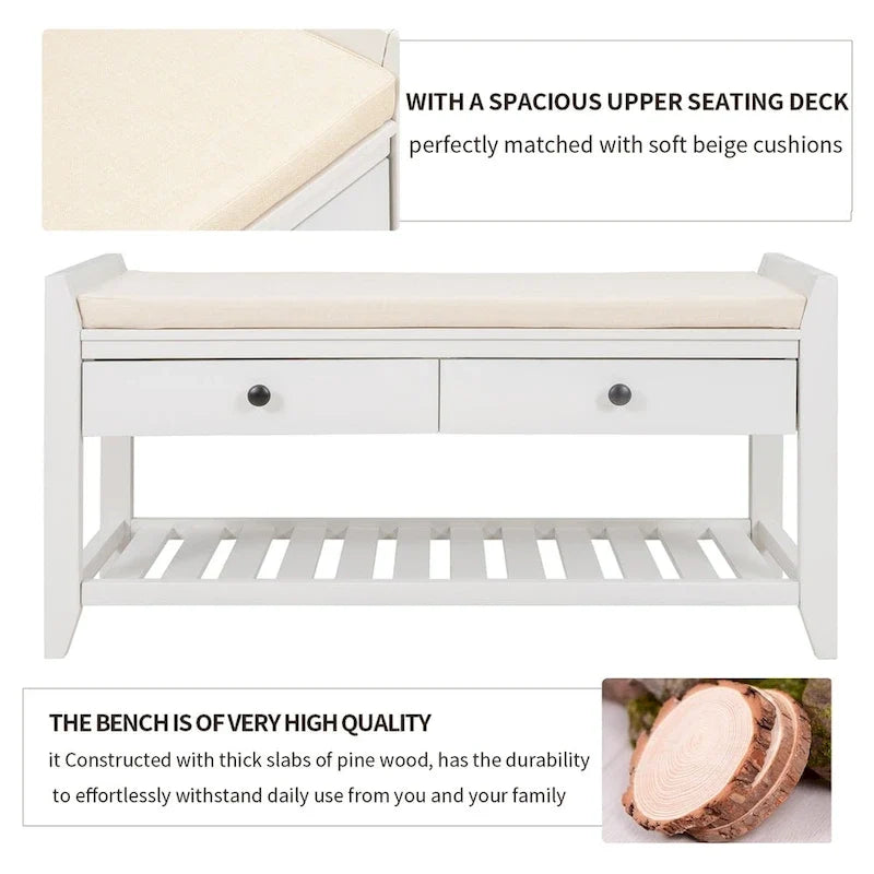 Multipurpose Storage Bench Shoe Rack