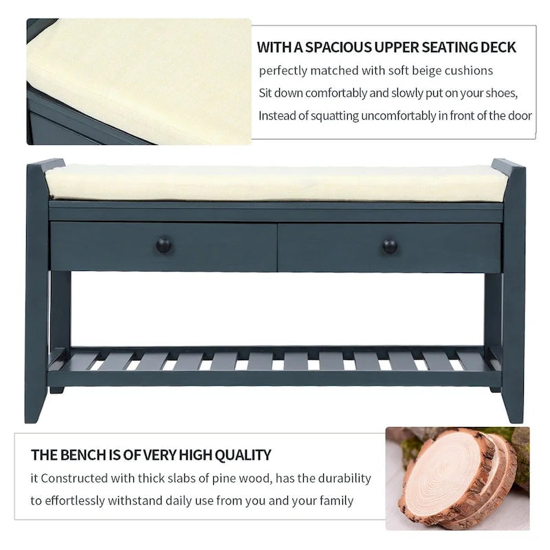 Multipurpose Storage Bench Shoe Rack