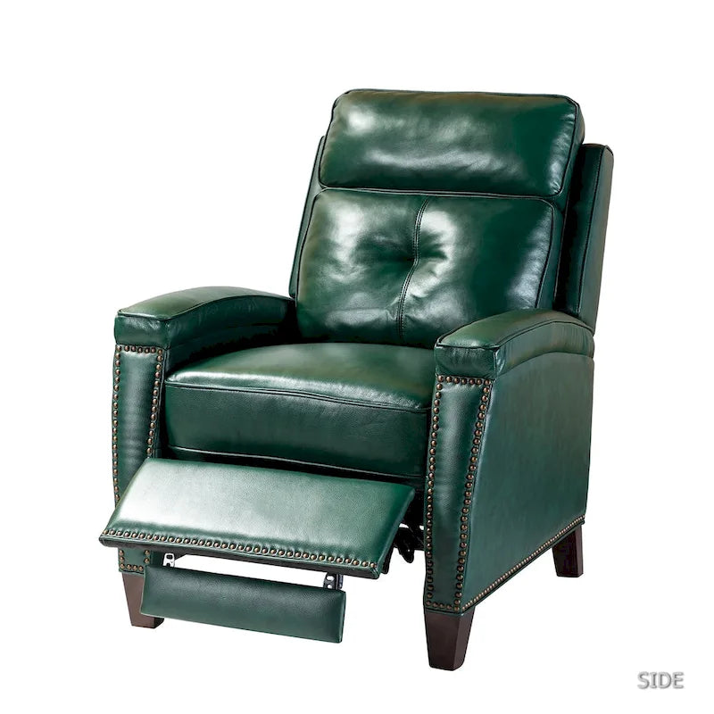 Modern Genuine Leather Push-Back Recliner