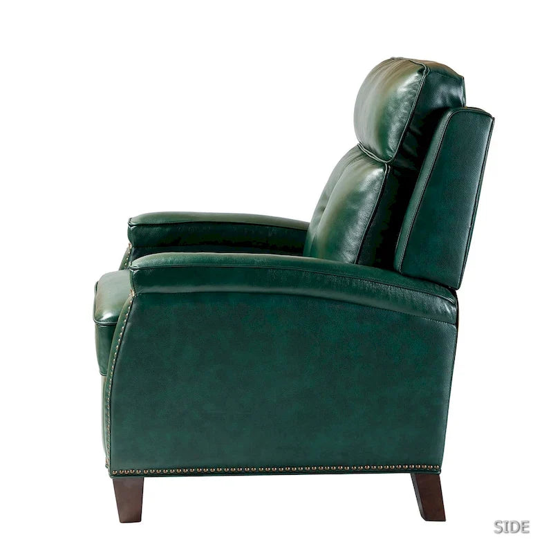 Modern Genuine Leather Push-Back Recliner