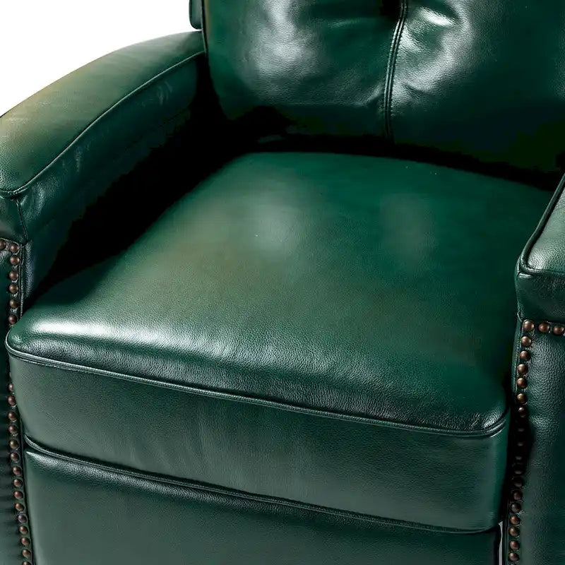 Modern Genuine Leather Push-Back Recliner