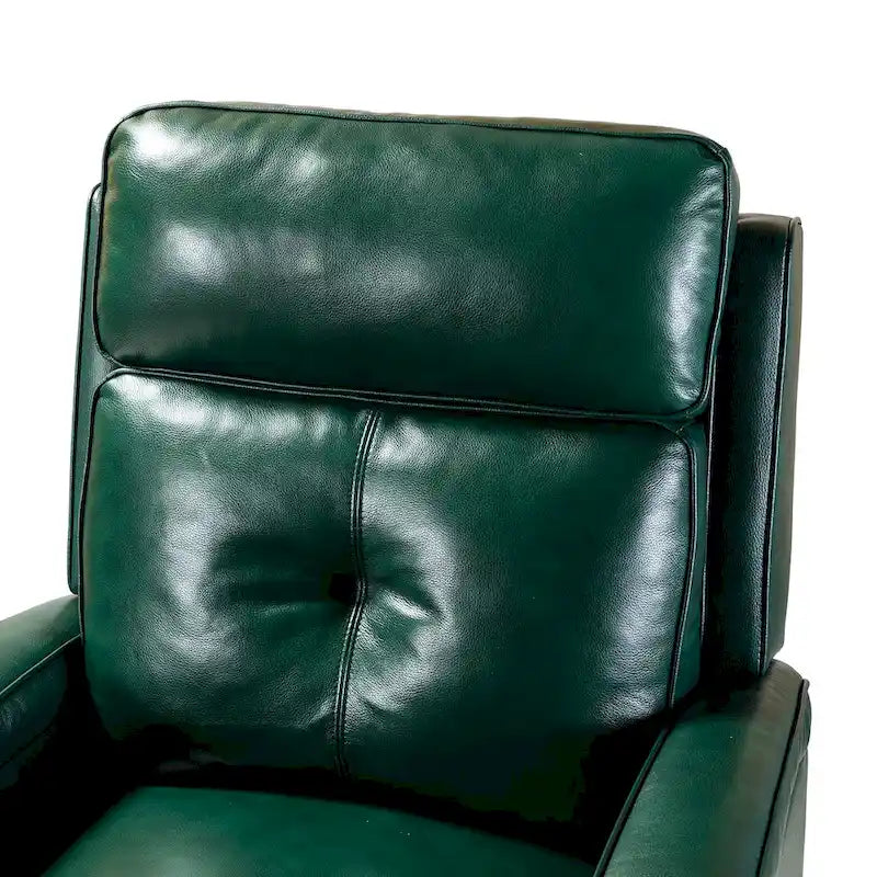 Modern Genuine Leather Push-Back Recliner