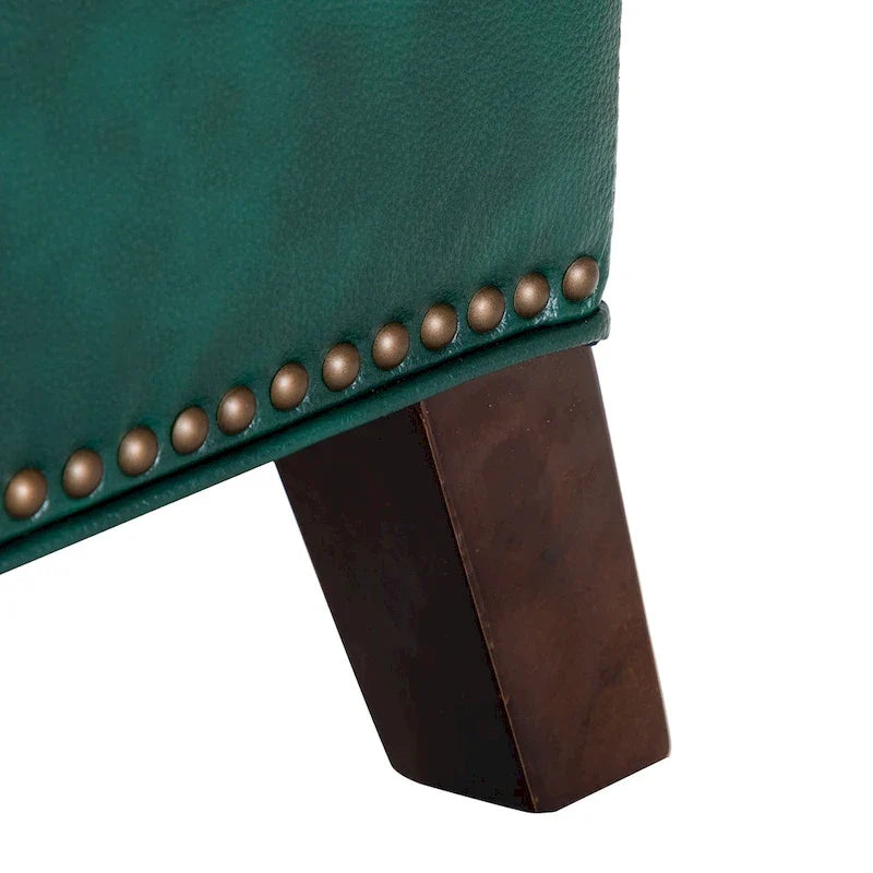 Modern Genuine Leather Push-Back Recliner