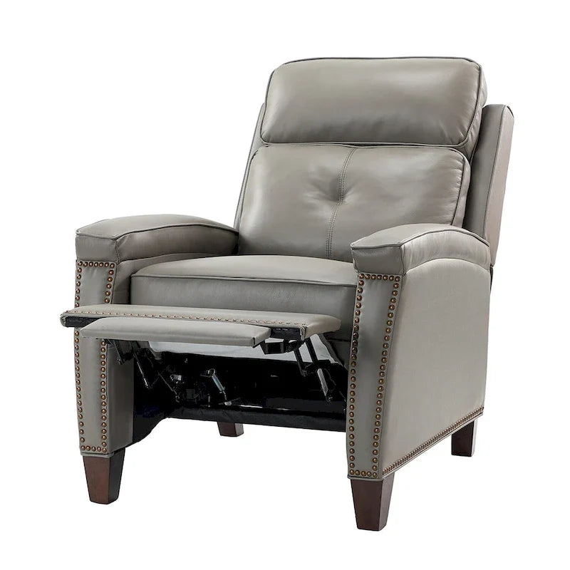 Modern Genuine Leather Push-Back Recliner