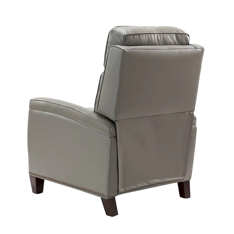 Modern Genuine Leather Push-Back Recliner