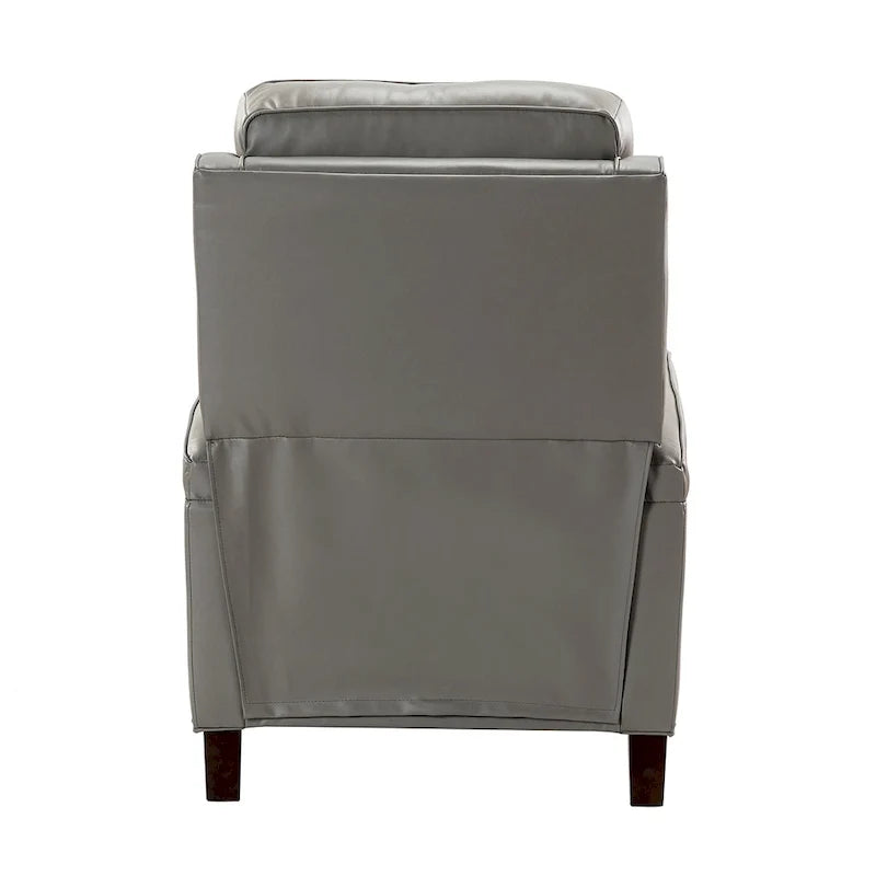Modern Genuine Leather Push-Back Recliner