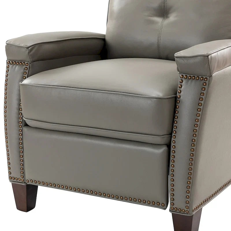 Modern Genuine Leather Push-Back Recliner