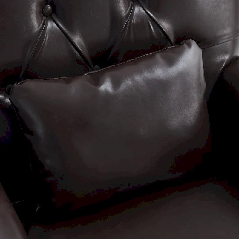 Sillón tapizado decorativo con capitoné de botones