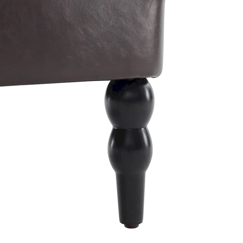Sillón tapizado decorativo con capitoné de botones