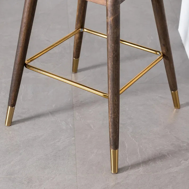 Tabourets de bar à dossier à oreilles recouverts de tissu