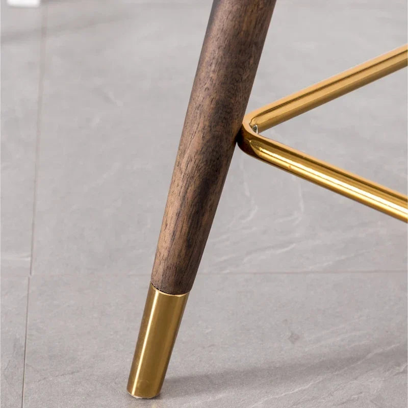 Tabourets de bar à dossier à oreilles recouverts de tissu