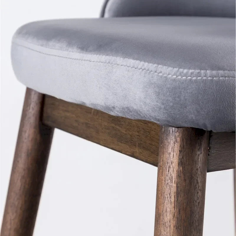 Tabourets de bar à dossier à oreilles recouverts de tissu